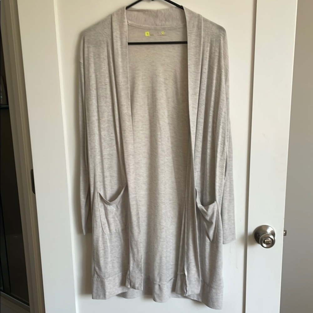 Xersion Gray Cardigan Sweater Classic Knit